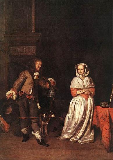 Gabriel Metsu The Hunter and a Woman Germany oil painting art